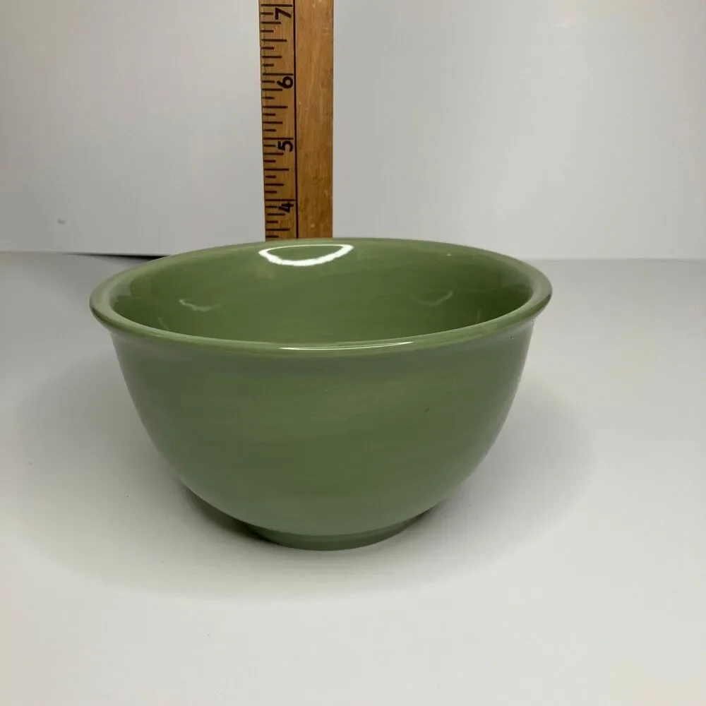 Pottery Barn 6” Green Soup/Cereal Bowl